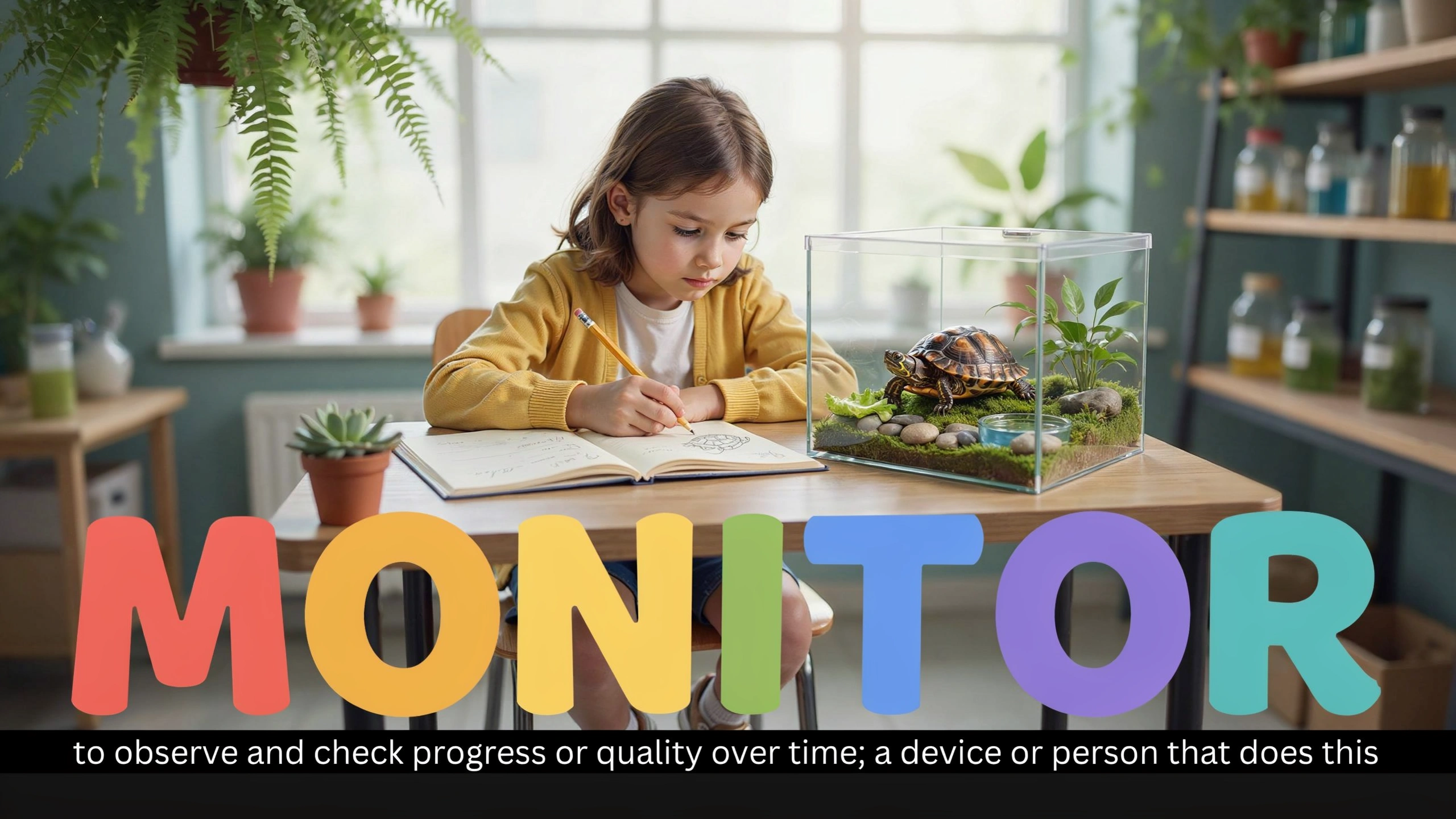 English Illustration for monitor